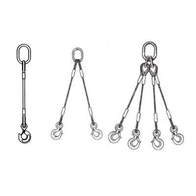 PENDENTE FUNE ACCIAIO 1-2-4 BRACCI CON CAMPANA