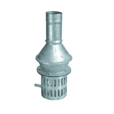 Raccordo in lamiera zincato valvola di fondo con portagomma art. 37