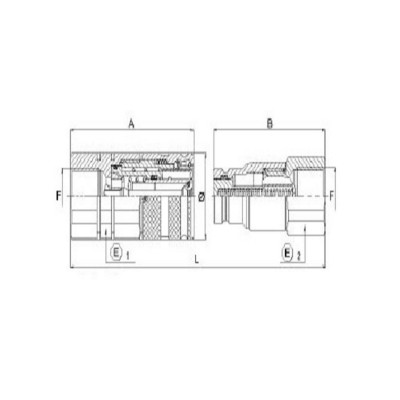 FI80 - Innesti rapidi a Faccia Piana ISO 16028