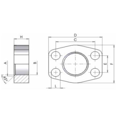 ORFF - Flange piatte con foro passante
