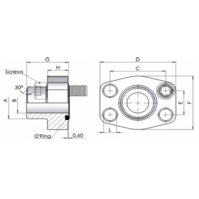 M3FB - Flange a saldare di testa tubo metrico foro cilindrico