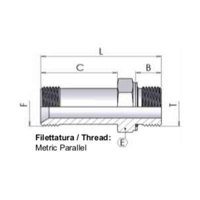 1535 - Giunzione M/M Lunga BSP / Metrico DIN 3852-1