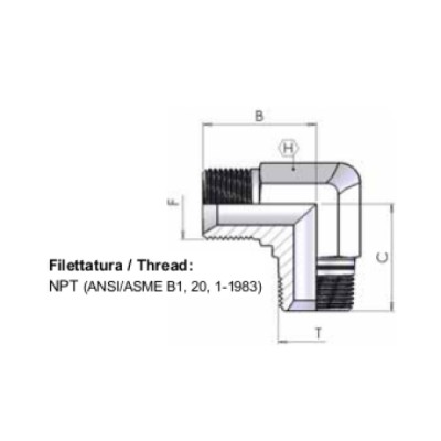 7046 - Gomito 90° M BSP / M NPTF