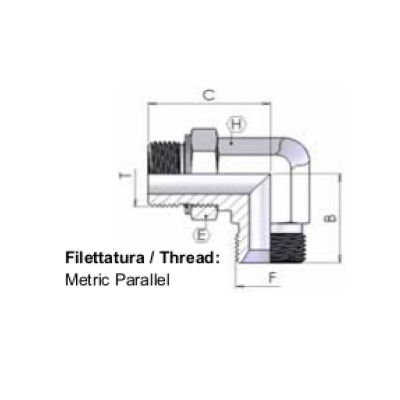 1039 - Curva orientabile BSP/Metrico DIN 3852-1