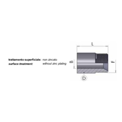 0C22 - Mezzo nipplo tondo a saldare