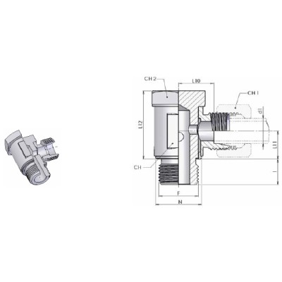 7070 - Raccordo a Gomito Orientabile