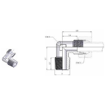 6074 - Terminale a gomito