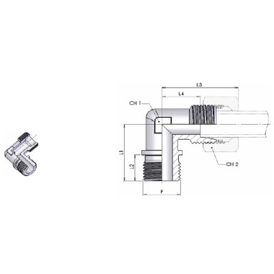 7074 - Terminale a gomito