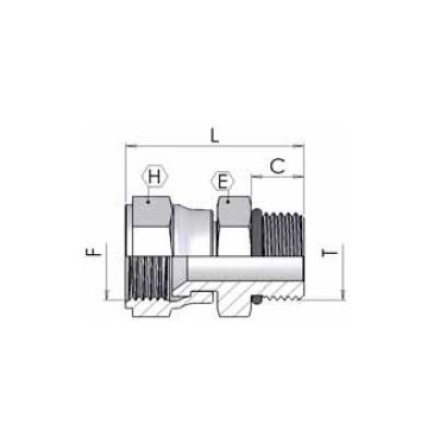 5050 - Nipplo maschio UNF-femmina JIC