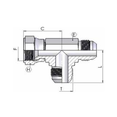 8050 - T con femmina girevole laterale