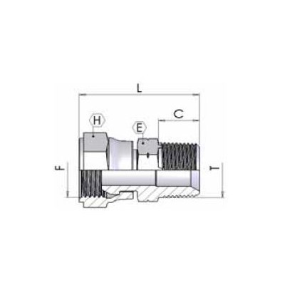 6052 - Nipplo maschio NPTF-femmina NPSM