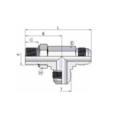 4052 - T con maschio BSP laterale orientabile