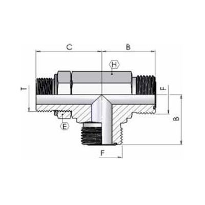 6064 - T ORFS con maschio BSP laterale orientabile