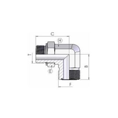 2063 - Gomito a 90 Orientabile ORFS-Metrico DIN 3852-1