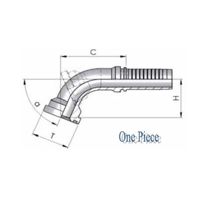 6010 22.5-30-60-67.5 - Flangia 22.5-30-60-67.5 SAE 3000 PSI