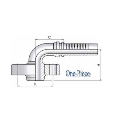 34MF1 - Flangia Femmina 90 POCLAIN
