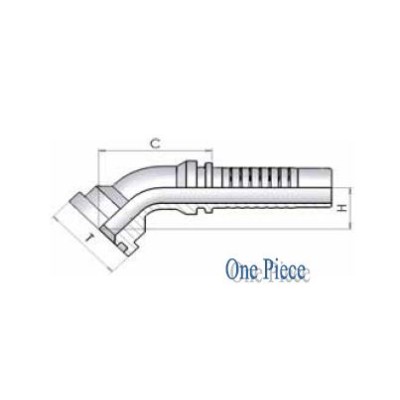 00M12 - Flangia 45 SAE 6000 PSI