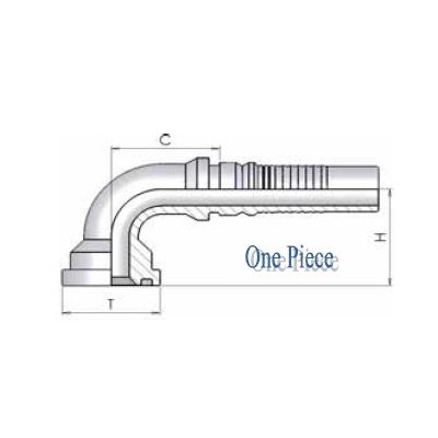 00H11 - Flangia 90 SAE 6000 PSI