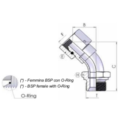 5026 - Curva 45° M/F girevole (saldata)